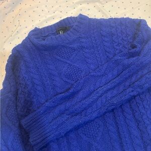 Forever 21 Royal Blue Cable Knit Sweater